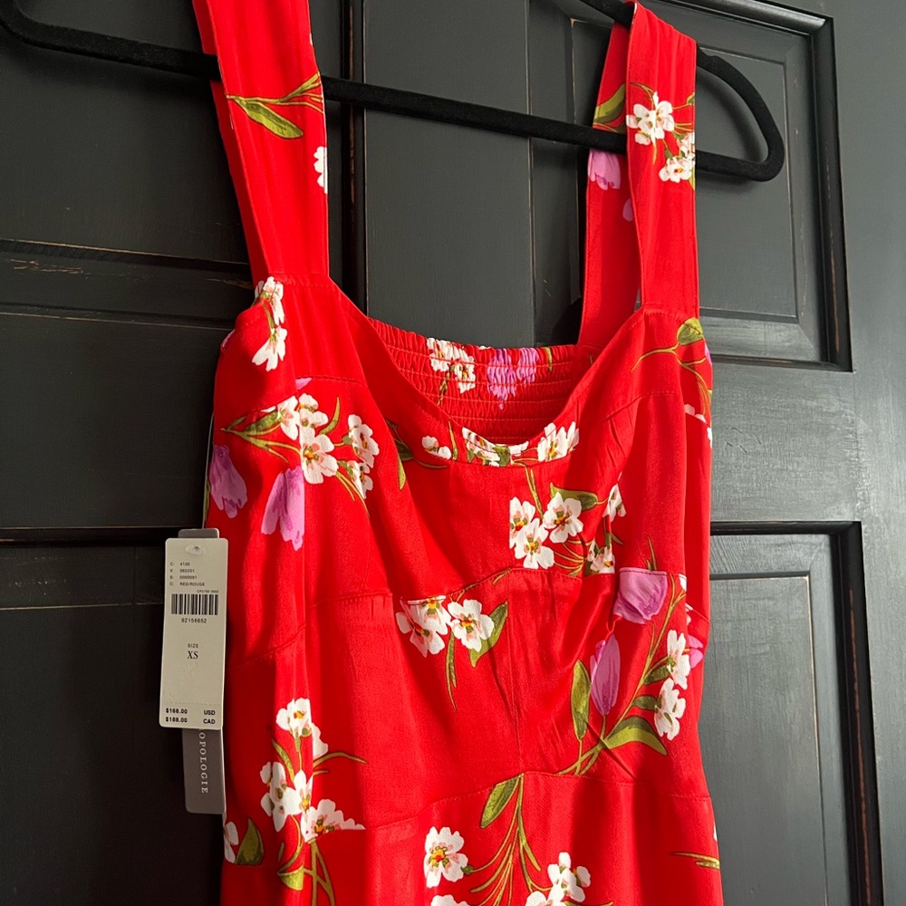 *Anthropologie* Maeve Red Floral Dress - Picture 7 of 8